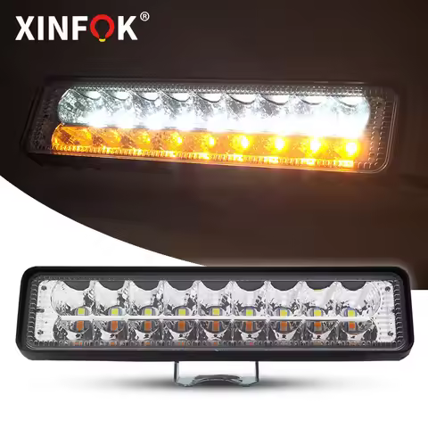 White Amber Slim Led Light Bar Off Road LED Bar Spot Flood LED Light Bar Driving Fog For SUV 4X4 Off