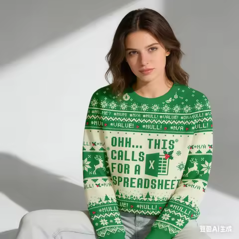 Ohh This Calls for A Spreadsheet Ugly Christmas Sweater Excel Christmas Xmas Gift Personality Data A