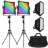 Switti RGB Video Light, Full Color Studio Photography Lighting Kit, 50W LED Panel Light with Softbox