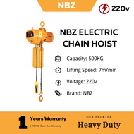 NBZ Single Phase 220v Electric Chain Hoist crane running hoist chain block