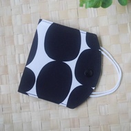 限量訂製款=口罩暫存套/口罩收納套=北歐X幾何=礫石=墨黑(共5色)