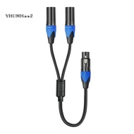 50cm XLR Splitter Cable 1 XLR Female to 2 XLR Male XLR Y Splitter Cable Microphone Splitter Cord for