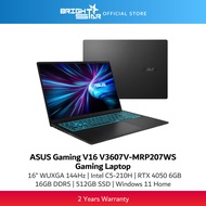 ASUS Gaming V16 V3607V-URP205WS Gaming Laptop 16" 144Hz/Intel C5-210H/RTX4050/16GB/512GB/Win11 Home