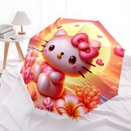 8pc Cheetah Print Hello Kitty Ariba Umbrella Unique Design Lightweight Portable Perfect For Sunny Da