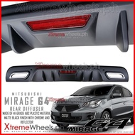 ▬ ◇ Mirage G4 2013-2017 Rear bumper Diffuser Matte Black with Reflector ( mirage G4 accessories )