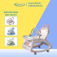 Vibrating Crib, Rocking Rocking Chair and Baby High Chair with Wheels and Toys[High Quality Products