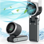 Portable Handheld Turbo Fan, 5 Gear Wind 3 IN 1 Hand Fans with Air Turbo Tech Cooling Fan