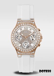 代購GUESS蓋爾斯GW0257L2鑲鑽時尚女士手錶 蓋爾斯輕奢女錶滿天星石英表礦物強化玻璃鏡面 送女友生日禮物 情人節禮物