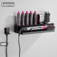 Lasvea ขาตั้งติดผนังสำหรับ Dyson Airwrap Hair Pen HS05 HS01 และอุปกรณ์เสริม, ชั้นวางของในห้องน้ำ (สี