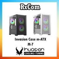 INVASION M-7 MICRO ATX TEMPERED GLASS CASE WITH 3 ARGB FAN