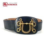 愛馬仕復古扣環皮帶