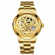 jam tangan pria mechanical automatic fngeen 6018 luxury - gold hh1