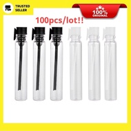 [100pcs/lot] 1ml Glass Bottle Black or White (Non-Spray) 1ml vial sample