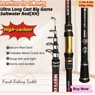 Meiying Qishi Long Casting Rod – 2.1–4.5m, 8000g Test, Adjustable Seat, 8 Sizes Carbon Casting Rod –