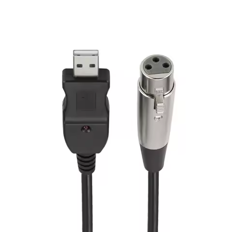USB Microphone Cable 3m Microphone Cable Computer USB To XLR Microphone Connect Computer Cable Audio