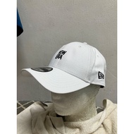 NE 9 Forty Micro Rectagle NE Logo White Cap Baseball Cap Strapback Adjustable