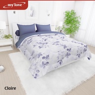 BED COVER SET MY LOVE KING uk 180x200x30cm - MOTIF TERBARU - FULL KARET / FITTED