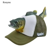 Ronyme Aquatic Creature Hat Attention-Grabbing-Catching Dimensional Bass Fishing Cap Breathable Mesh
