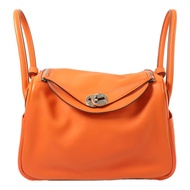 HERMES Swift皮革Lindy 26手挽肩背兩用袋Orange