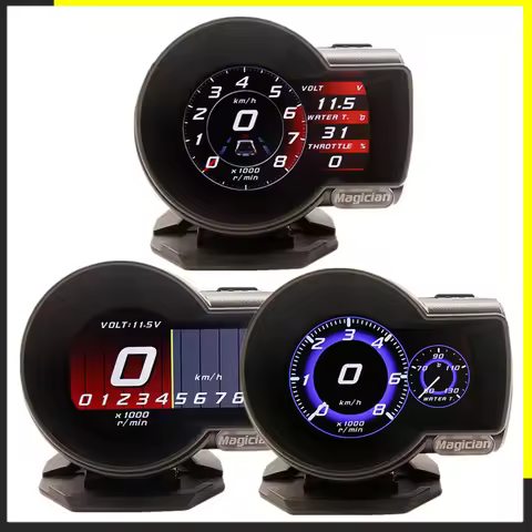 Profession Magician OBD2 F835 Head Up Display Car Digital Boost Gauge Voltage Speed Meter Water Temp