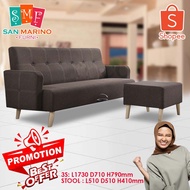 Ankara Brown L-Shape Sofa Fully Fabric Sofa / Lounge Chair / Relax Sofa / Relax Chair / Leather Sofa