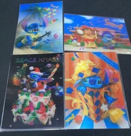(3D膠明信片)日本絕版變裝史迪仔Stitch小金小甘史迪奇紀念卡片膠卡收藏卡明信片Postcard 聖誕卡賀卡。美人魚睡美人美女與野獸 jasmine茉莉睡公主三眼仔。card fun集卡社phan