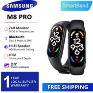 100%Original Samsung smartwatch M8 smart band 8 series jam tangan