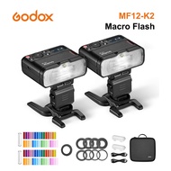Godox MF12-K2 Macro Flash 2.4GHz điều khiển không dây TTL tự động đo sáng cho DSLR máy ảnh