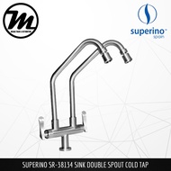 SUPERINO Double Spout Pillar Sink Tap SR38134