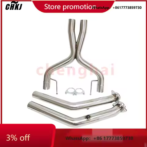 CHKJ-2025NEWCATBACK EXHAUST X-PIPE KIT FOR 05-10 -FORD -MUSTANG 4.6L V8 STAINLESS STEEL 2.5"OD