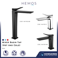 HEMOS BRASS MIXER PILLAR TAP AND TALL PILLAR TAP(MATT BLACK) HM-19012 (MATT BLACK,CHROME) HM-19011