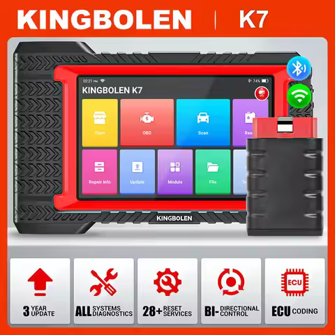 KINGBOLEN K7 OBD2 Scanner Bluetooth: 3 Year Fr-ee Update, 2025 Bidirectional Scan Tool with ECU Codi