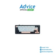 KEYBOARD WIRELESS AULA F65 WHITE PINK BLACK (CT SKY BLUE SWITCH/BLUETOOTH) : A0178043