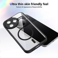 Luxury Magnetic Phone Case For Redmi K80/K80 Pro Wireless Charging Clear Shockproof Back Cover
