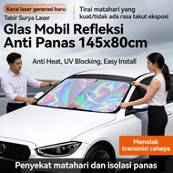145x80cm Laser Reflection Car Windshield Car Windshield Heat-Resistant Protective Umbrella/