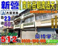 新營法拍屋，【南新街朝南透天】，近南新國中，新營高中，地址：台南市新營區南新街86號，46年屋/朝東南/地23坪/建40