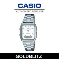 Casio AQ-230A-7 Vintage Series Analog- Digital AQ-230A-7D AQ230A-7 AQ230A-7D White Dial Unisex Class