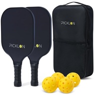 Pickleball Paddles Set of 2, Lightweight Fiberglass Pickleball Set, Pickle Ball Rackets 2 Pack, Pick