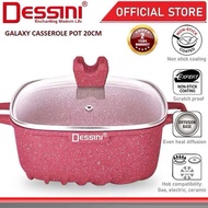 DESSINI ITALY 20CM Casserole Die Cast Aluminium Non Stick Pot Bowl Pan Cookware Tool with Cover Peri