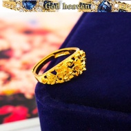916gold Jewelry Women's 916golden Ring Fashion Double Flower Boutique Ring salehot