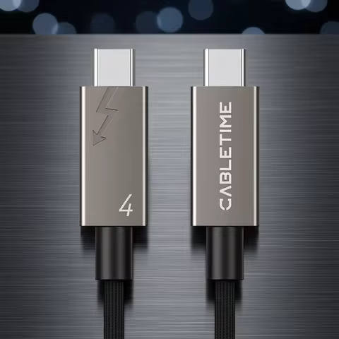 CABLETIME 240W USB4 Cable USB C to USB C 8K@60Hz 40Gbps Ultra Fast Transmission Speed 240W Ultra Fas