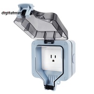 IP66 Waterproof Outdoor Socket 15A Extension Lead Rainproof Charging Socket US Plug Box