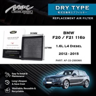BMW F20 / F21 116d 1.6L Diesel 2012 to 2015 33-2990MX Max Racing Performance Dry Type Air Filter