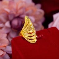 Cincin Emas Asli Kadar 375%  Cincin Perempuan Besar Phoenix Wanita Cincin Terbuka Cincin Perempuan P