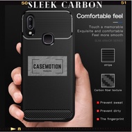 Oppo A3s. A5 2020. A9 2020. A91. A92 Fashionable Slick Carbon Fiber Phone Case