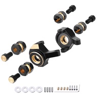 Hobbypark Brass Steering Knuckles Carriers and Brass Extended 7mm Wheel Hex Hubs Adapters for Axial 