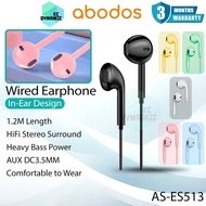 Abodos AS-ES513 Wired Earphone Stereo Surround Sound Headphone Heavy Bass Abodos ES513 1.2M Length A