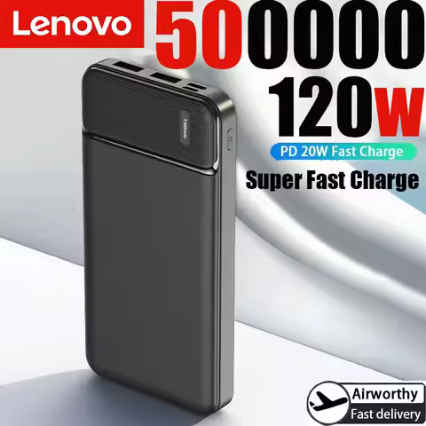 Lenovo 120W 50000mAh PowerBank Portable Fast Charging External Battery PowerBank High Capacity Power