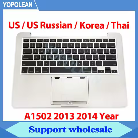 New 1502 Palmrest For Macbook Retina Pro 13.3" A1502 Topcase Keyboard Backlight US US-Russian Korean