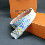 Lv New Style Graffiti Trendy Belt Men Fashion Casual Korean Version Belt AK